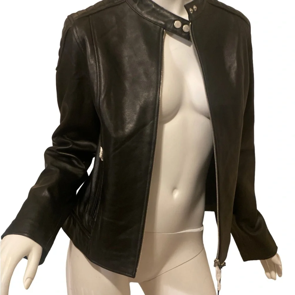 NWT WILLIAM RAST Moto Style Leather Jacket, size Medium - Picture 6 of 16
